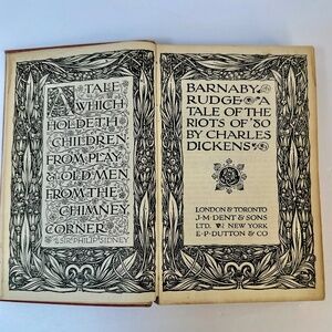 Charles Dickens Barnaby Rudge Vintage Book Everyman’s Library Early 1900s